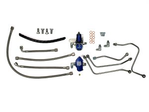 Ford F-350 Fuel Return Kit - Sinister Diesel - Regulated - Blue - `03-`07